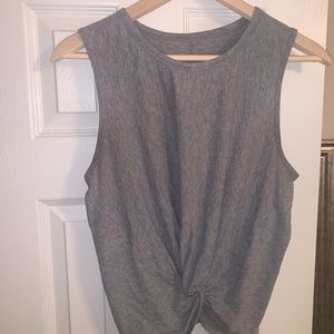 lululemon cross front tank gray size 6